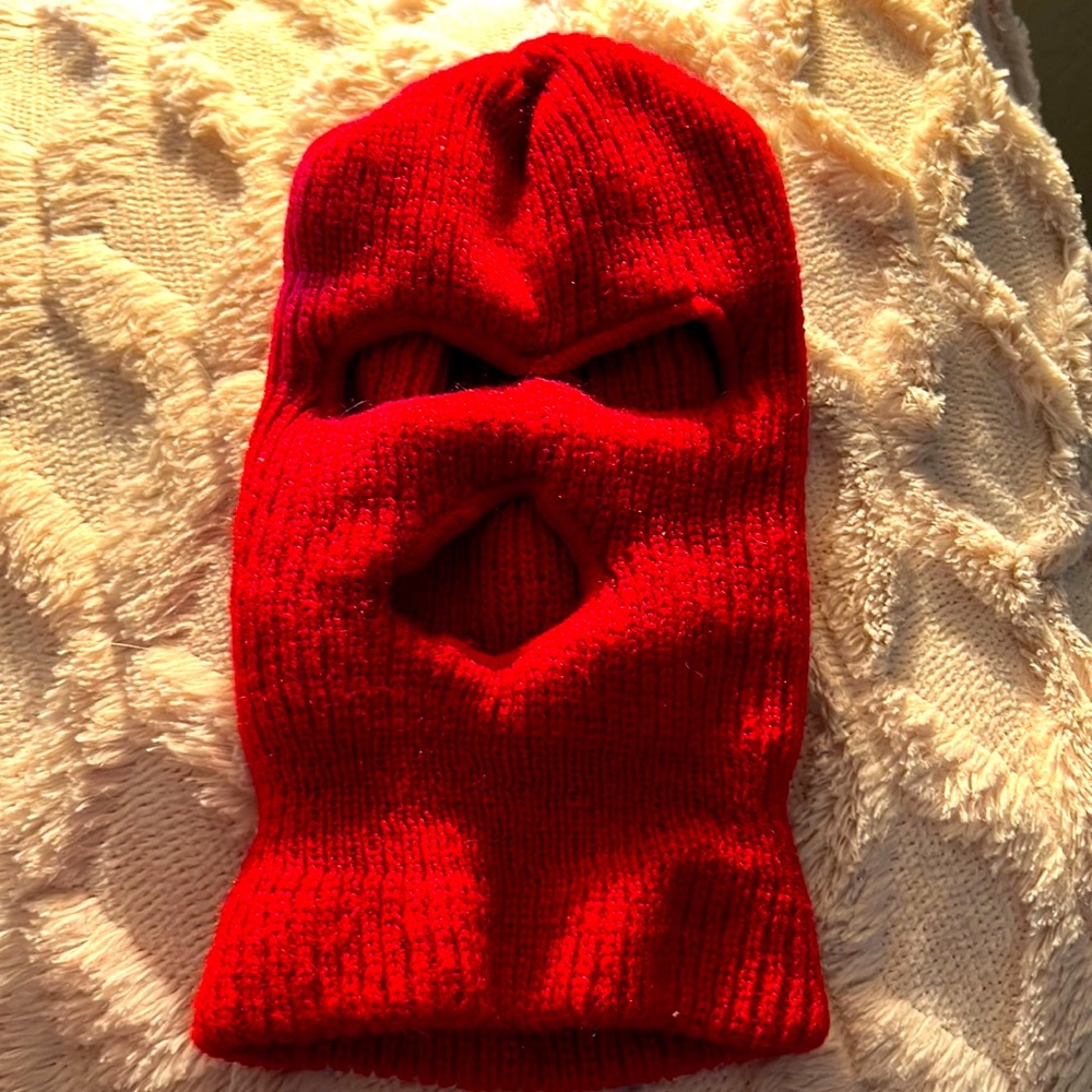Cherry Red Ski Mask